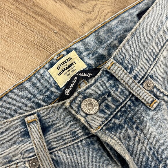 COH Citizens of Humanity Charlotte Premium Vintage High Rise Straight Jeans 24 - Picture 3 of 7